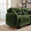 Canapé modulaire en U en chenille 4 places avec deux repose-pieds plissés pour le salon-169388590