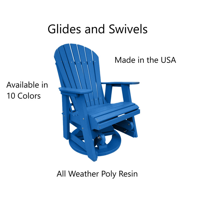 Chaise de patio pivotante Agamenn, Bleu