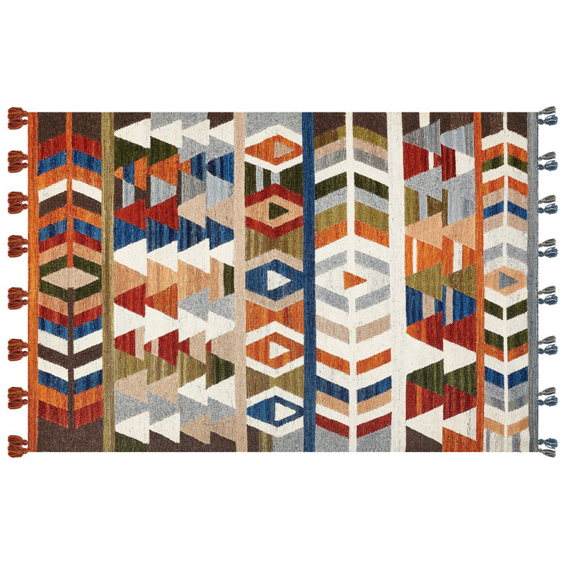 Montegue Geometric Wool Hand Woven Area Rug, Rectangle 200 x 300cm