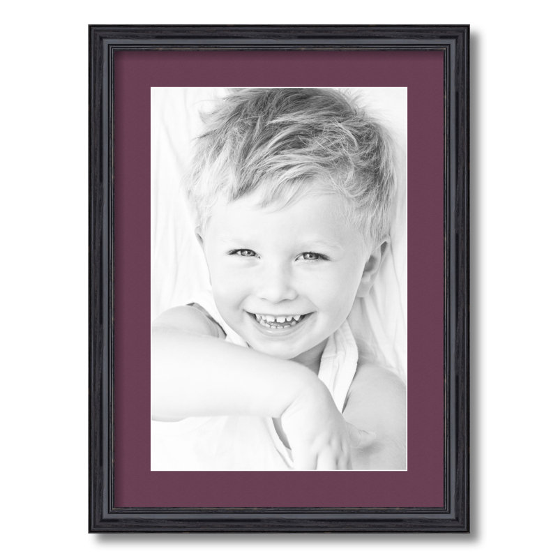 Cadre pour photo simple 12 po x 18 po en bois mat, Rubis