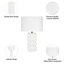 Lampe décorative à bulles décorative en céramique pour table de chevet de chambre à coucher - Lampe de bureau moderne pour le salon et la petite table d'appoint - 22 po, blanc-89117135