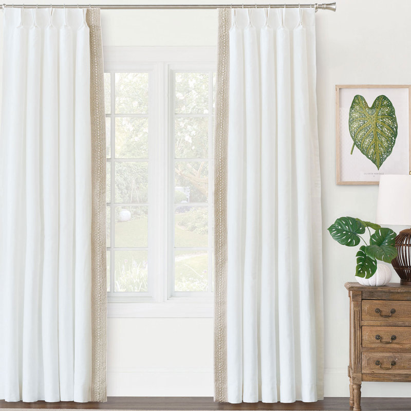 Casa Guava 100% Cotton Room Darkening Right Curtain Panel, 20" W x 108" L, Right