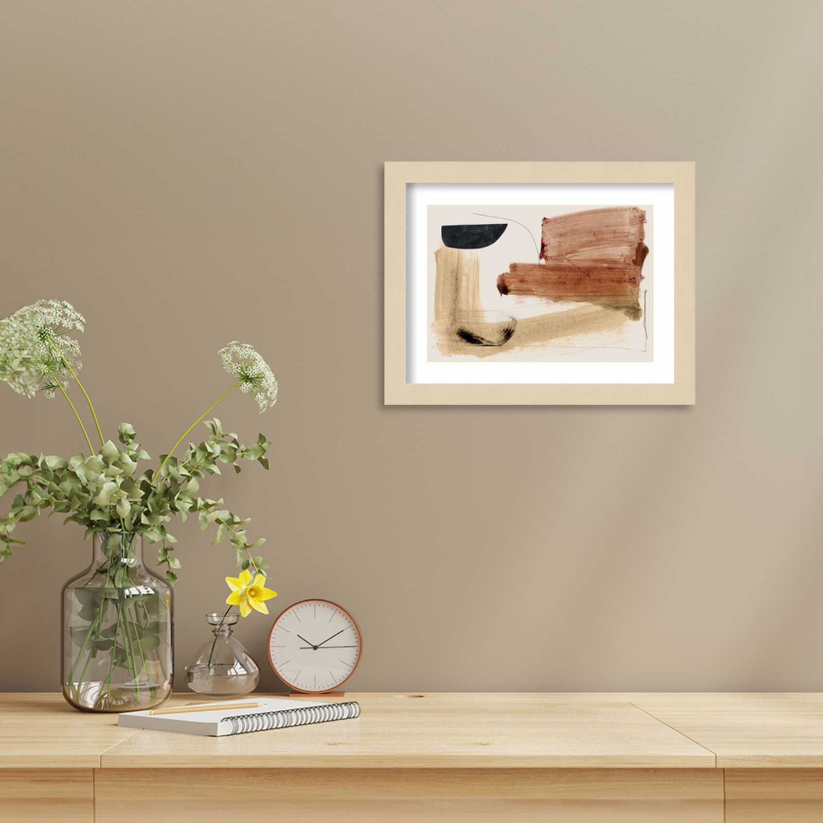 Cleve "Cooking" Print by Dan Hobday, Brown, 10" H x 13" W