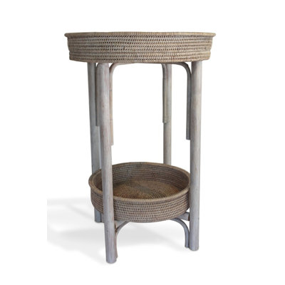 Round Side Table With Removable Tray