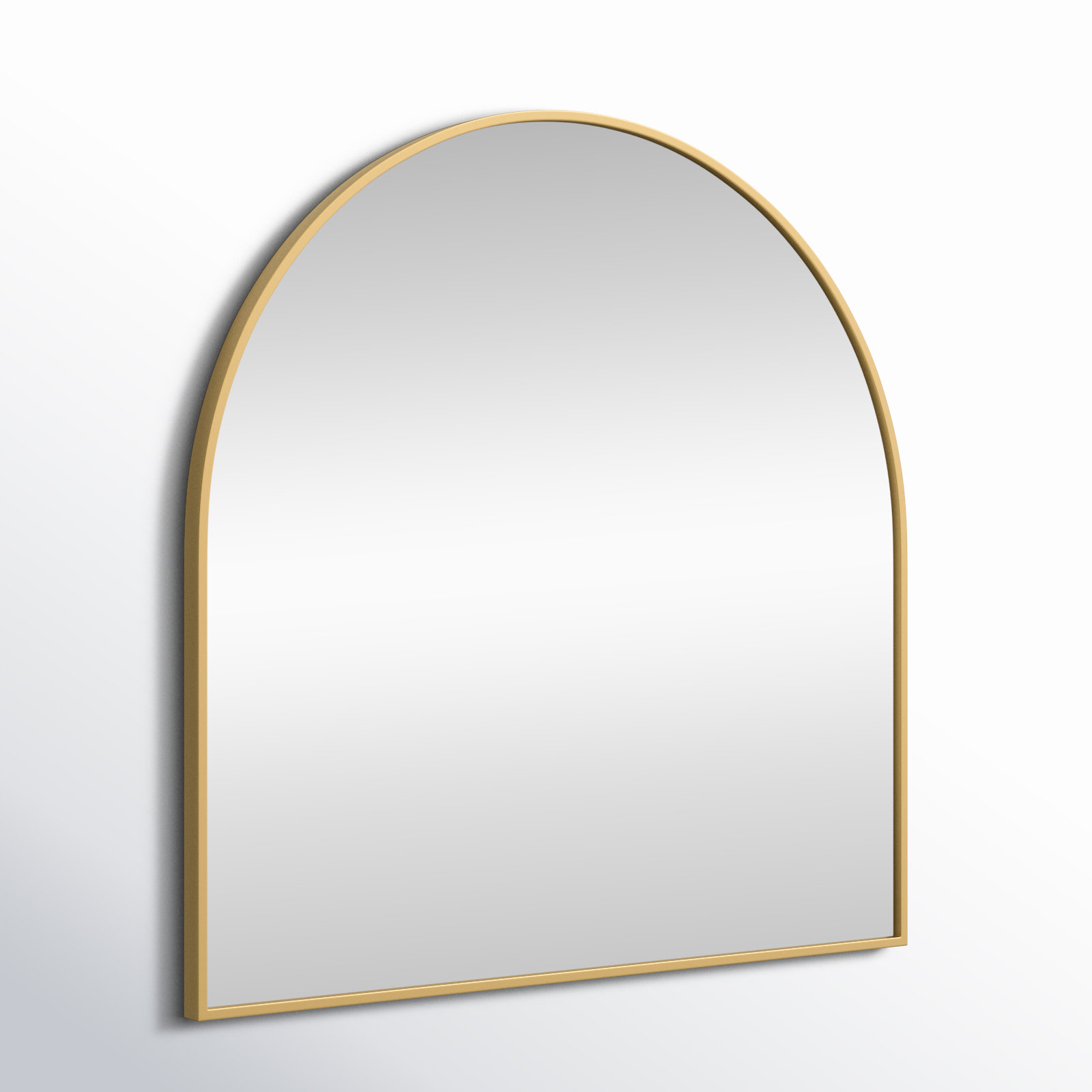 Sabine Metal Arch Wall Mirror, 30" x 30", Brass