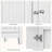 Cabinets, Off-White Double Door Storage Buffet - Modern Freestanding with Soft-Closing Doors for Living Room Kitchen Bathroom | MDF | Living Room