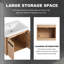 Armoire de salle de bain 24 po avec comptoir en résine - Portes à fermeture en douceur-2129947475