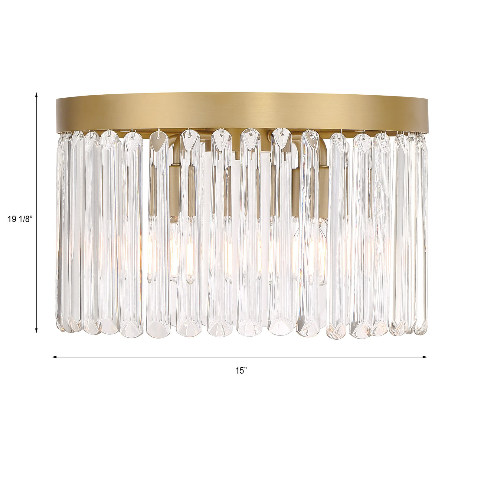4-Light Modern Gold Flush Mount, Gold