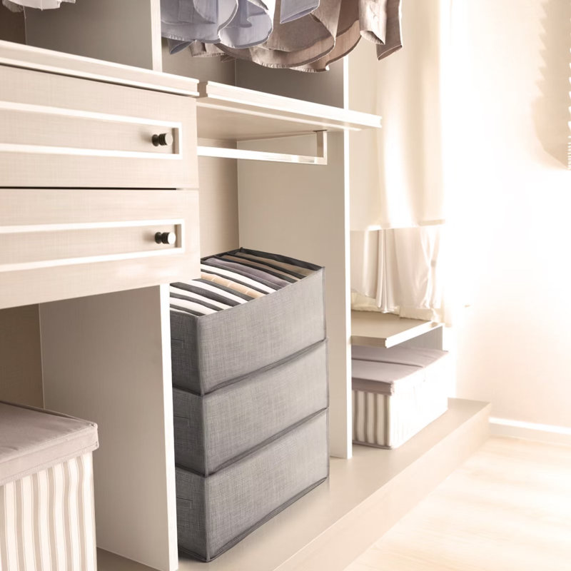 Ebern Designs Fabric Crate, Gray