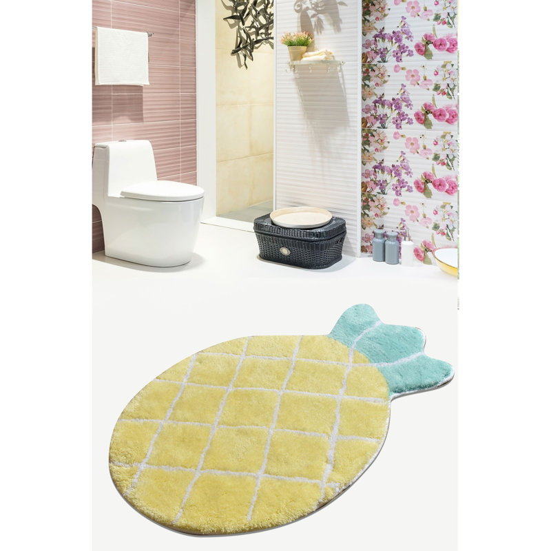 Tapis de bain en acrylique de haute qualité de 23,6 po x 39,4 po | 100% acrylique, hauteur des poils: 0,7 à 1,2 po | Antibactérien, antidérapant sous la surface, lavable en machine à 86 ° F | Fabriqué à la main, parfait pour les salles de bain élégantes et la sécurité