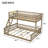 Space-Saving Twin XL over Queen Bunk Bed with Ladder & Guardrails, Detachable Design, Sturdy Pine Wood Frame-391565727