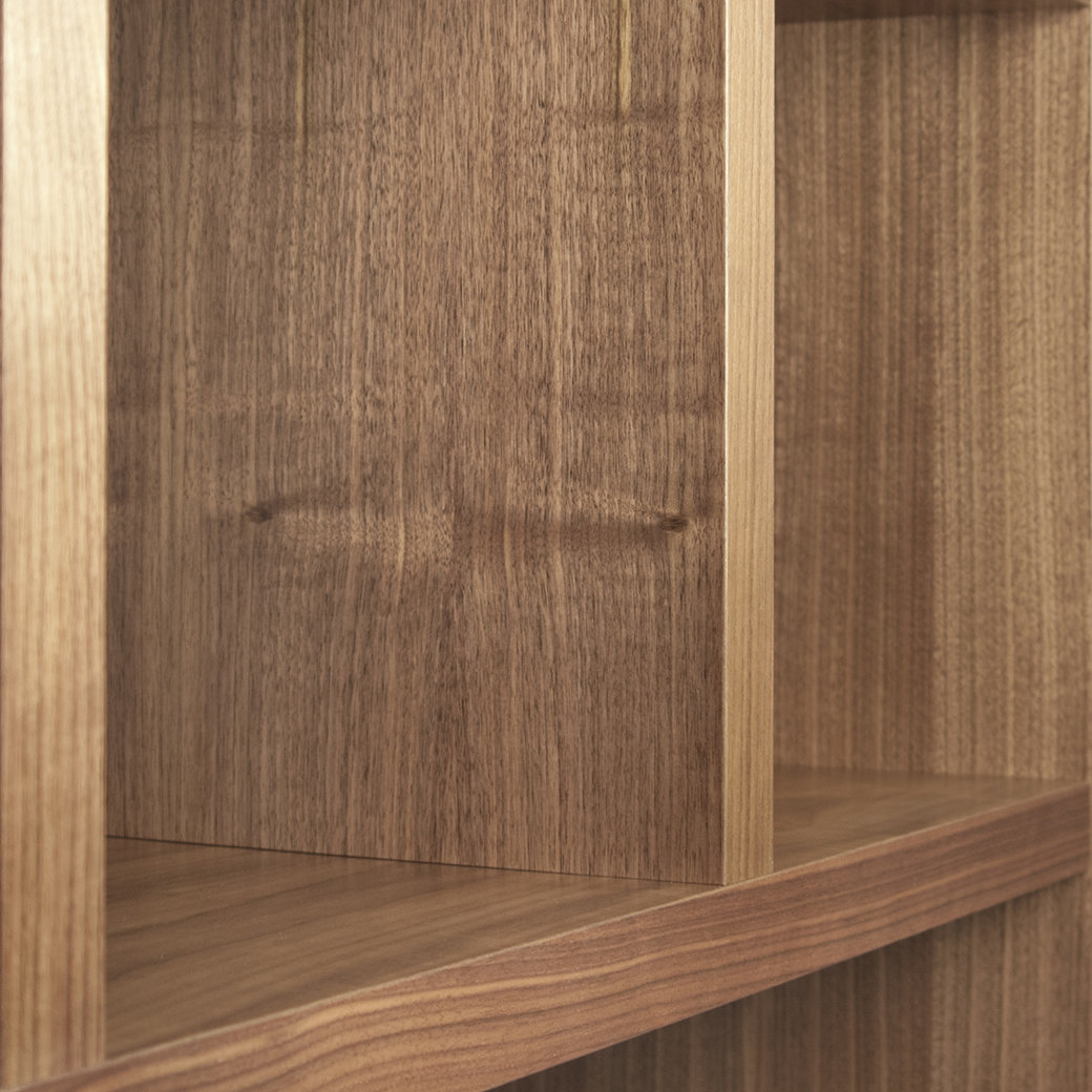 Stetson Bookcase, Walnut, (4 Shelves) 63" H x 28" W x 13" D