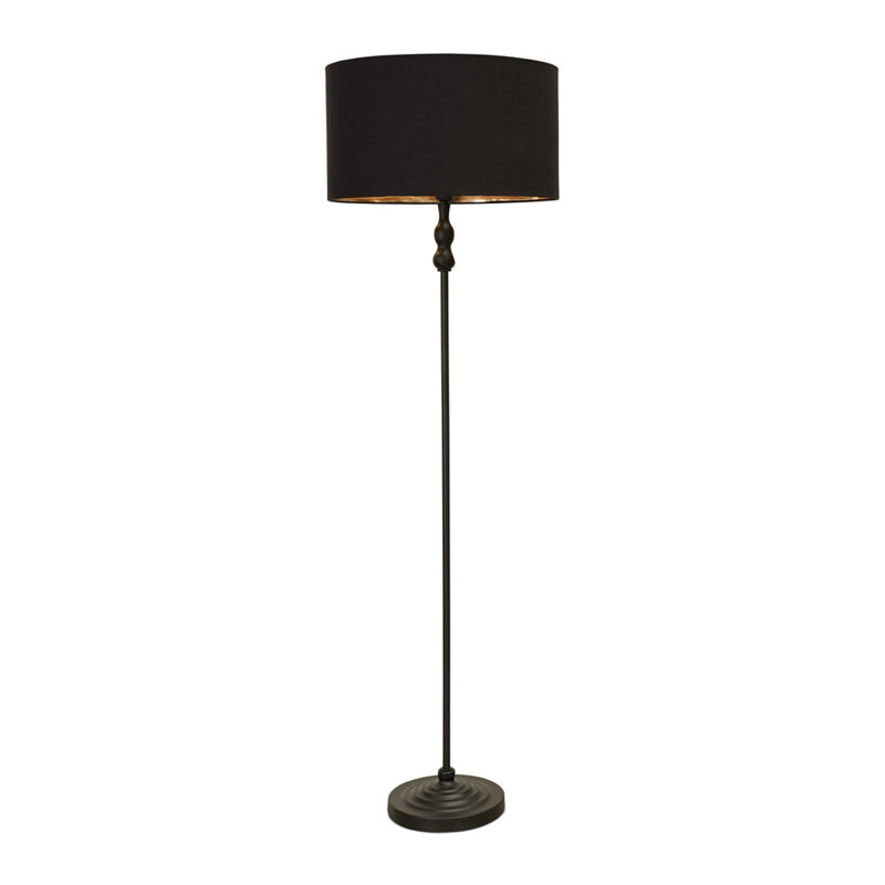 Reselva 151cm Traditional Floor Lamp, Black, Black