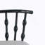 Tabouret de bar d'intérieur en bois, finition noire avec revêtement gris, ensemble de 2-2145097322