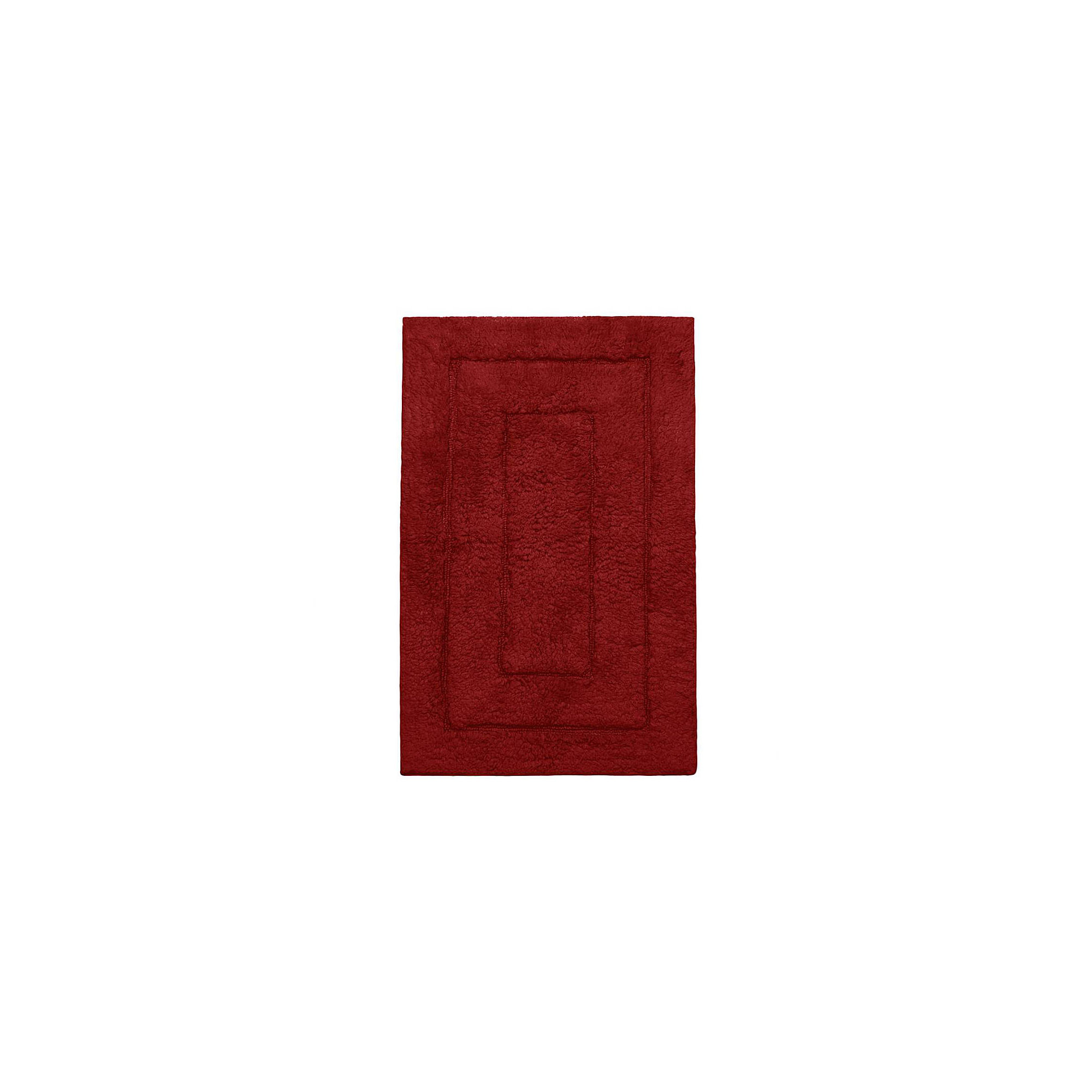 Apolonia Cotton Non-Slip Bath Rug, Garnet Red, 24" H x 40" W