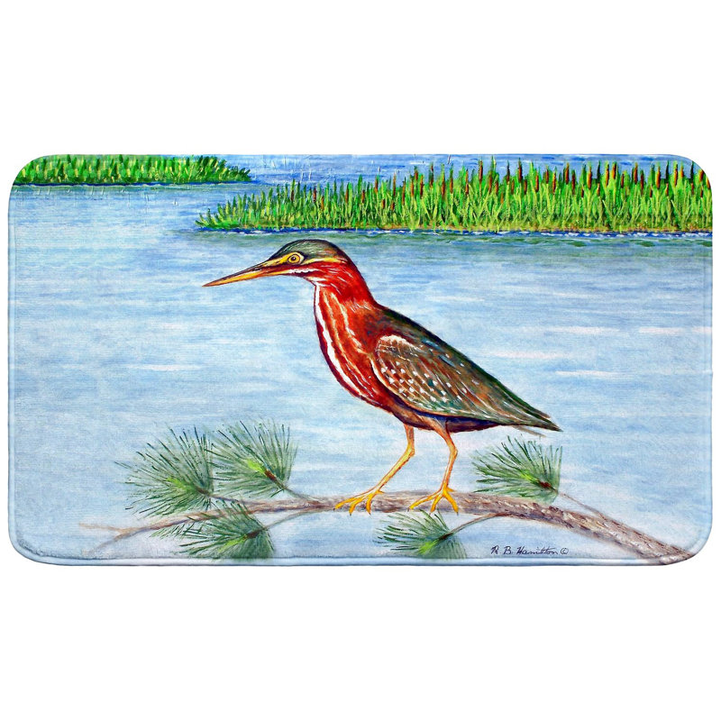 Tapis de bain Green Heron II, Simple - L 18 po x l 30 po