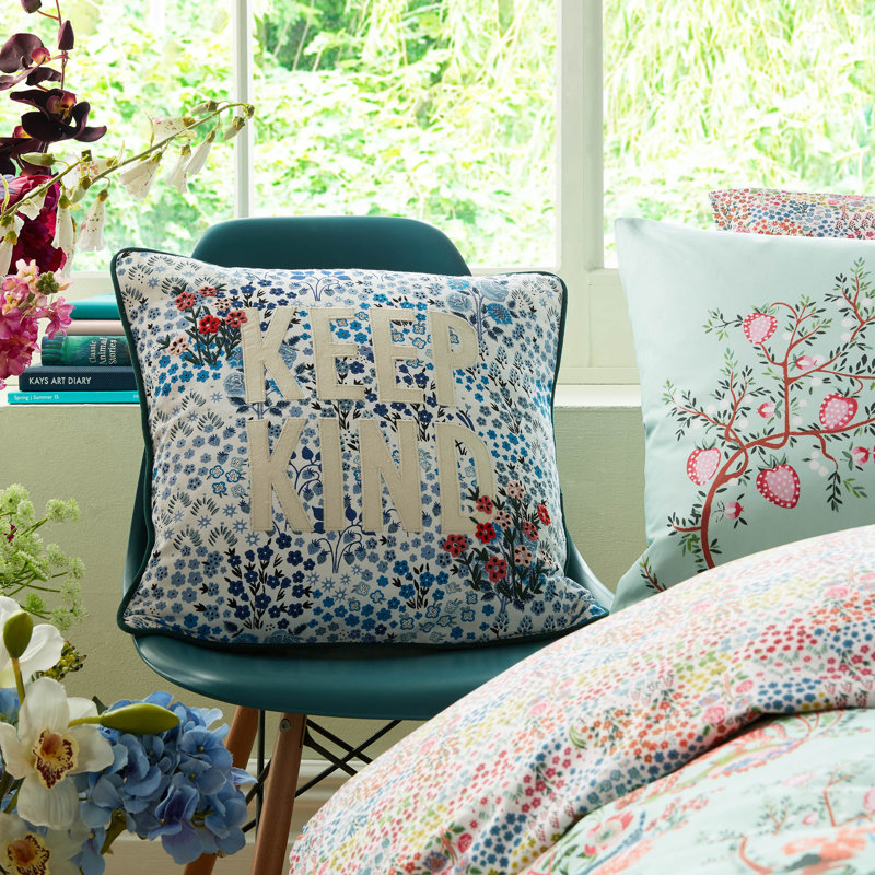 Kindness Mid Blue 45x45Cm Poly Cushion