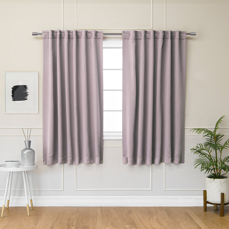 Blackout Single Curtain Panel, 52" W x 63" L, Clay