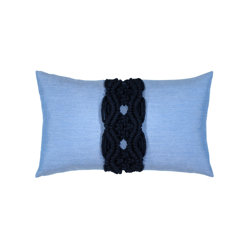 Palomar Lumbar Outdoor Rectangular Sunbrella® Pillow Cover & Insert, Indigo