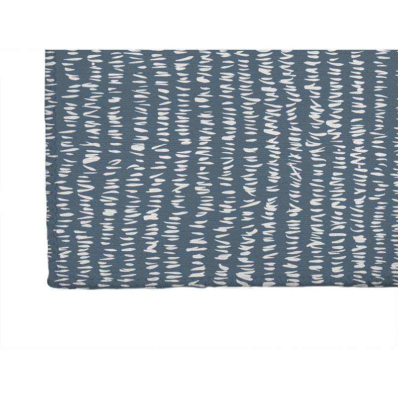 Tapis de bureau léger Crop Row, L 7 pi x L 5 pi, Bleu