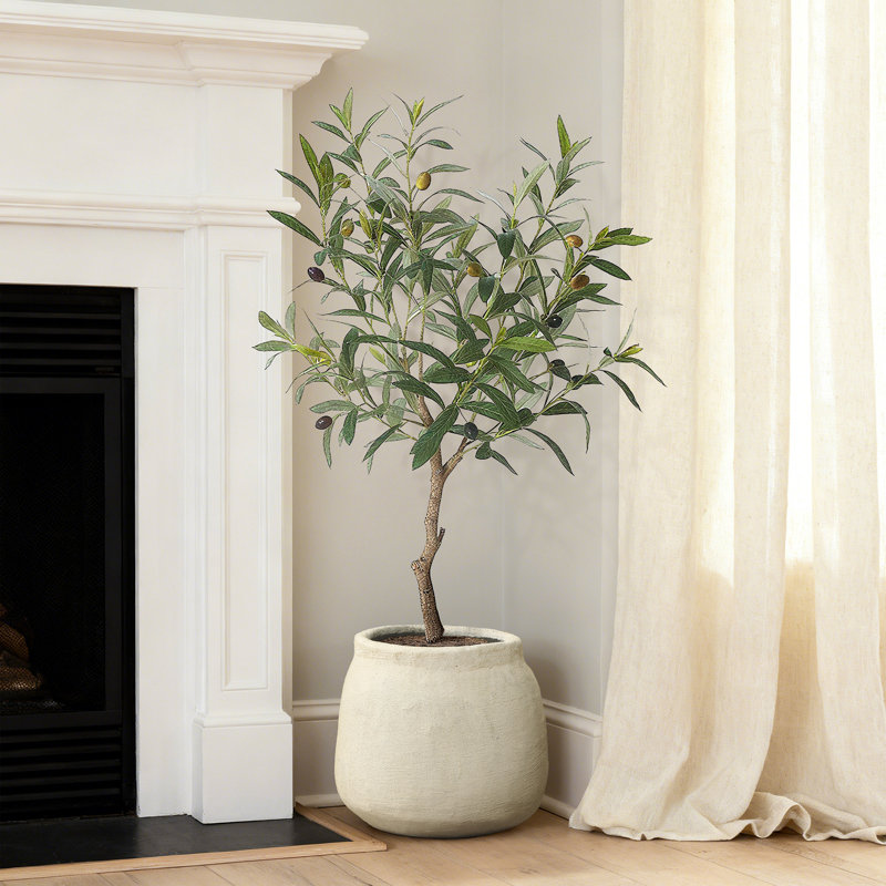 Pot à fleurs Sahara, ciment rond 12 po beige désert, H 11,22 po x 12,01 po de diamètre