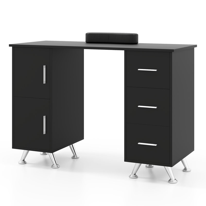 Table manucure avec clou et tiroirs, Blanc