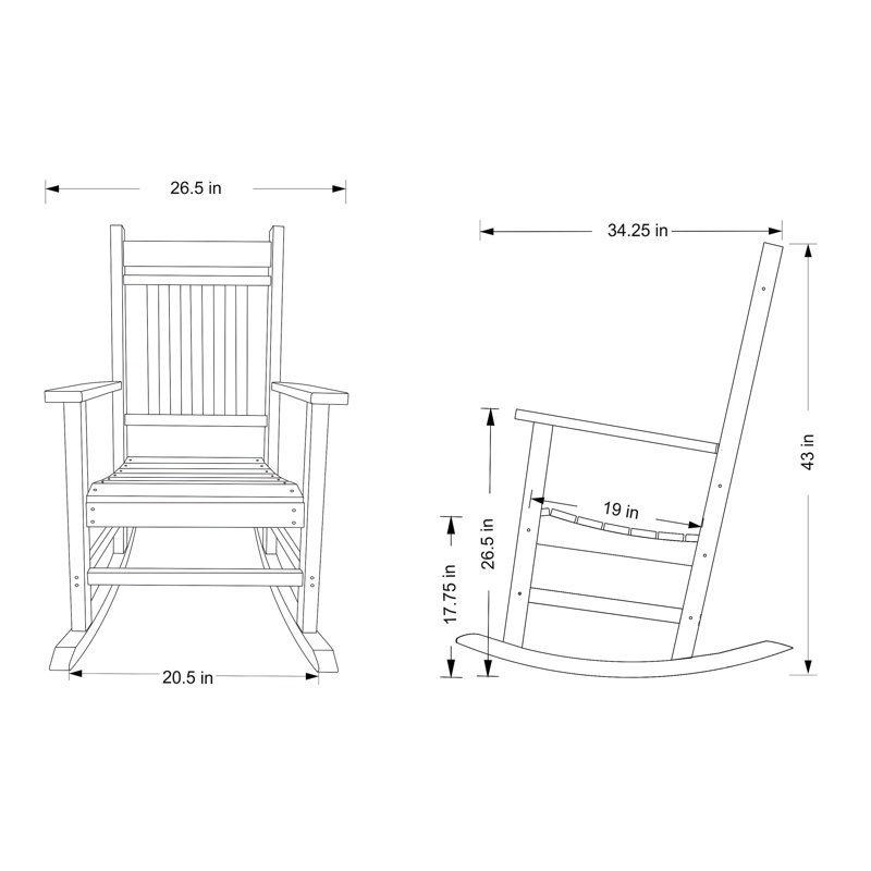 Chaise berçante de patio Adirondack en PEHD Margherita, Bleu
