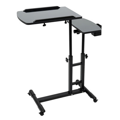 Interlandi Height Adjustable L-Shape Standing Desk -  Inbox Zero, B6EDBE69D81D4D9FB7FCD89E33FDF343