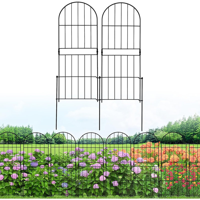 Clôture de jardin décorative en métal - H 32 po x L 10 pi (paquet de 10)