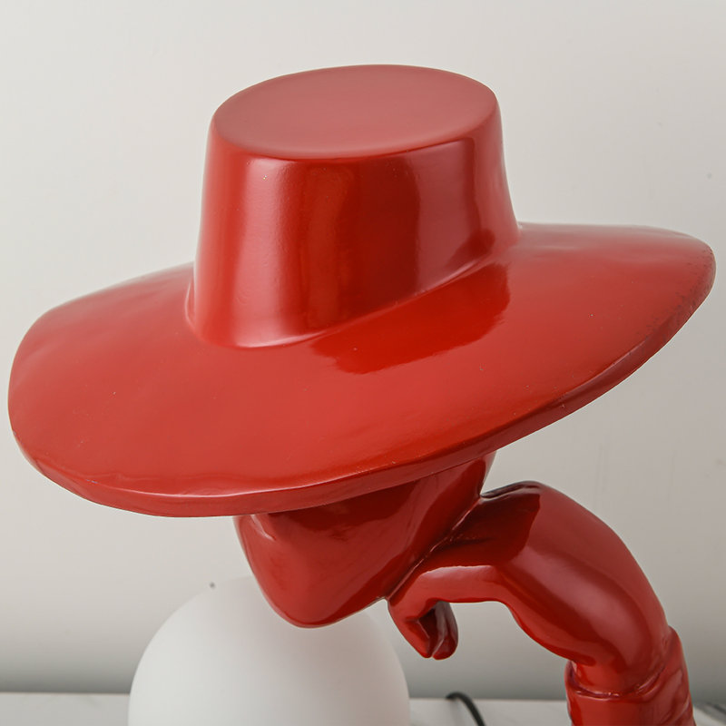 Resin Novelty Lamp, Red