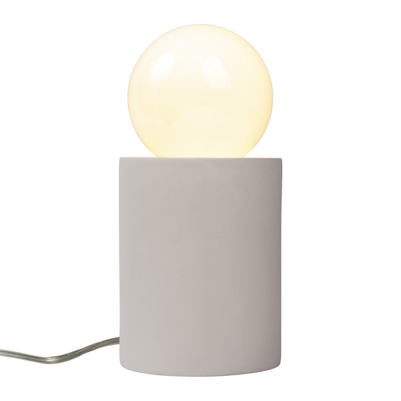 Lampe de table Rachid, H 11,5 po x l 5,5 po x P 5,5 po, Bisque