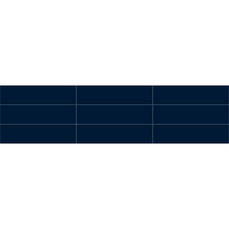 Color Wheel Linear 4" x 16" Ceramic Wall Tile (30 PC per Carton) (13.20 SQFT per Carton), Navy