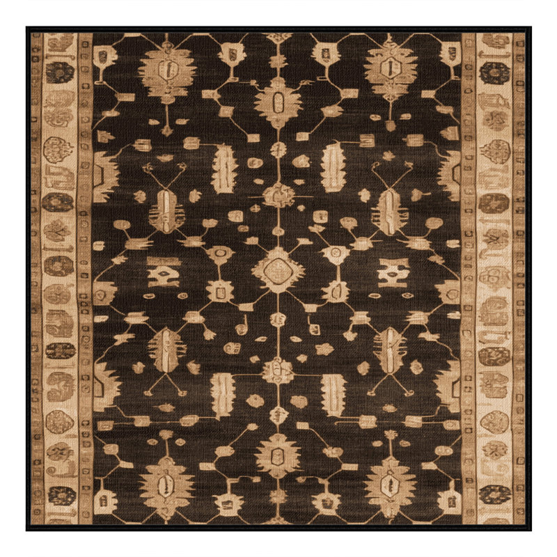Tapis brun lavable à la machine