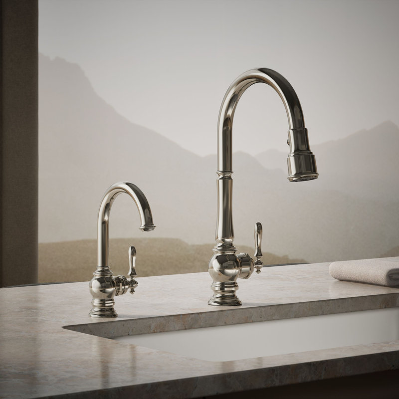 Artifacts Beverage Faucet, Vibrant Polished Nickel