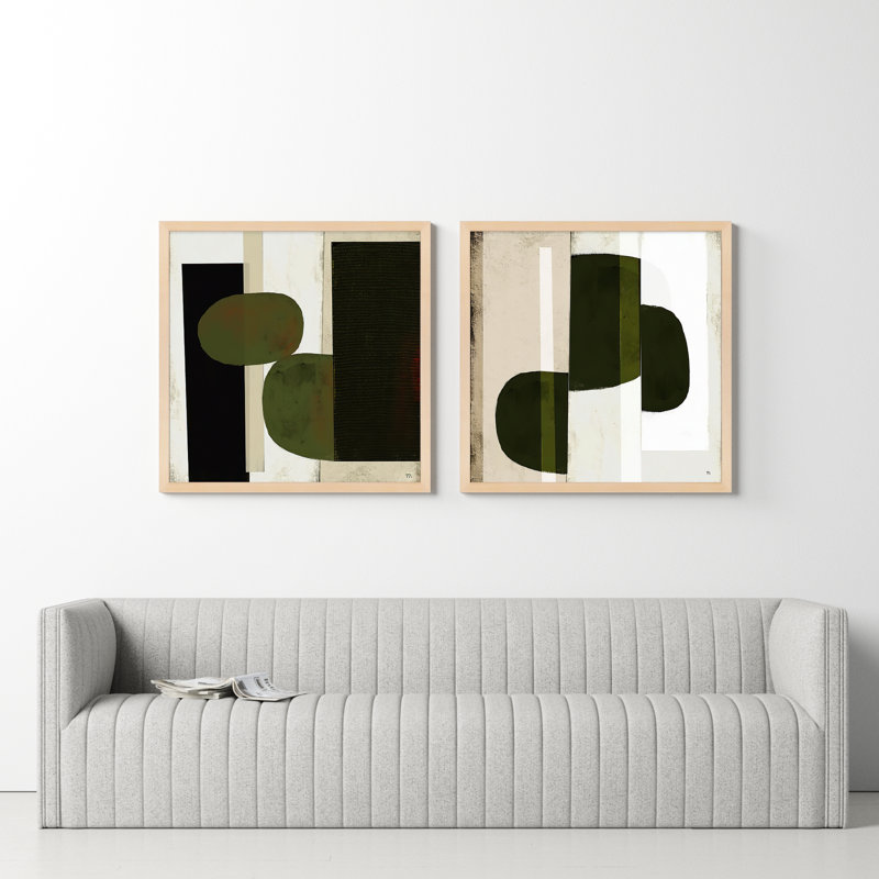 " Collage " by StudioM 2 - Pieces Painting Print, 30" H x 60" W, Maple