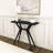 Verso Console Table, Solid Wood Modern Sofa Table With Cross-Leg Base, Minimalist Scandinavian Design For Living Room, Entryway, Or Foyer