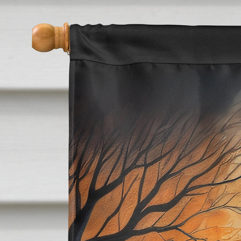 Drapeau de maison d'Halloween en polyester à double face H 40 po x l 28 po