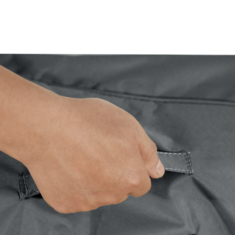 Aryan Outdoor Loveseat Sofa Cover With Breathable Vents And UV Protected Weather Resistant Fabric, Dark Gray