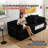 Modern 80" Modular Sleeper Sofa Bed, Cloud-Like Corduroy Couch with High-Resilience Foam for Cozy Living Spaces-991806644