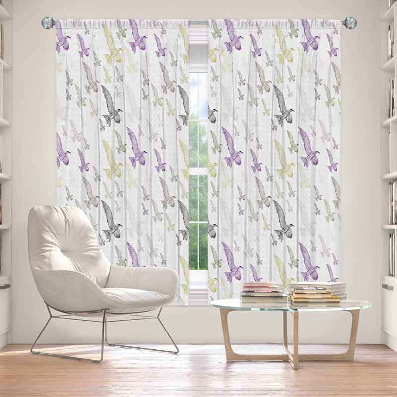 La paire de rideaux obscurcissant en polyester Godric filtre la plupart des rideaux de lumière, L 40 po x L 82 po