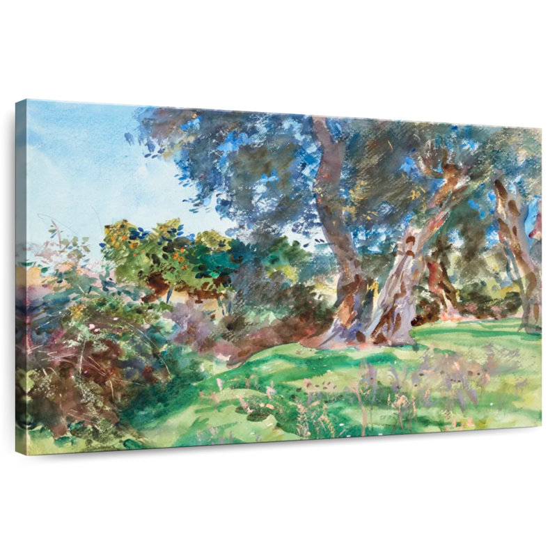 Harnek Olive Trees Corfou 1909, H 32 po x l 48 po