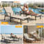 Ensemble de 2 chaises longues d'extérieur en aluminium avec textilène double couche 3D et dossiers réglables