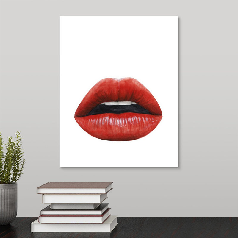 « baiser i », reproduction d’impression encadrée, H 20 po x l 16 po x P 1,25 po, Toile tendue