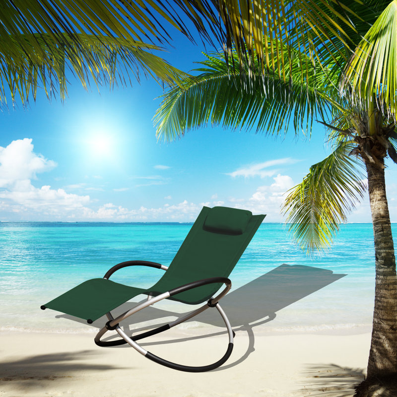 Asenith Folding Zero Gravity Chair, Dark Green