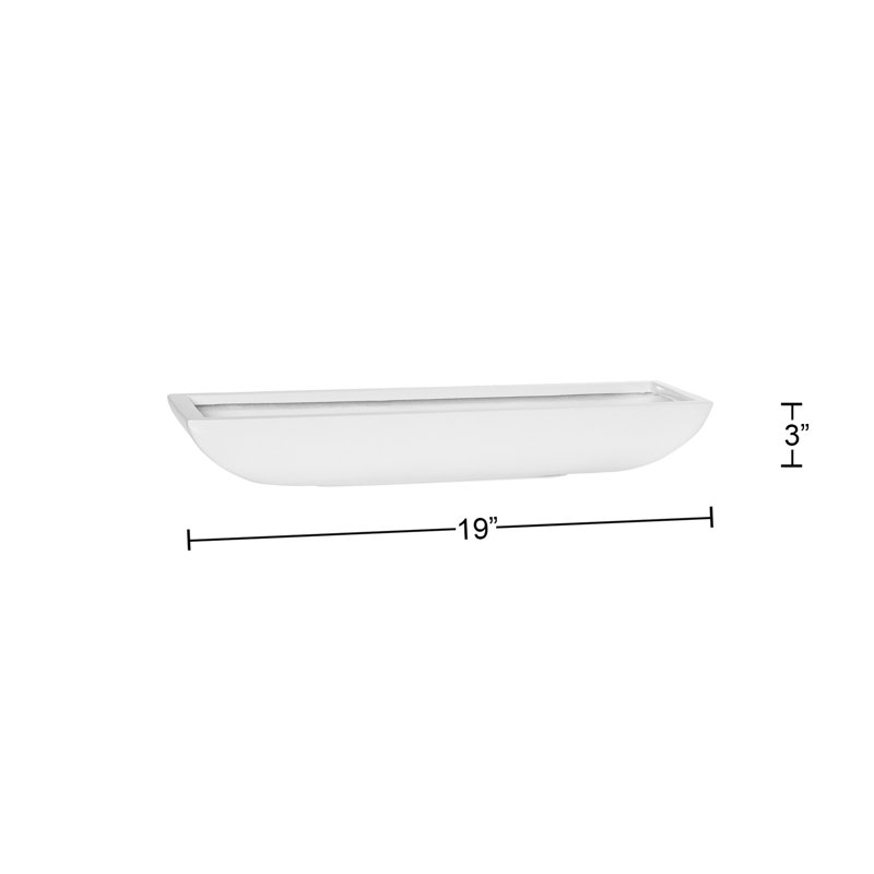 Tynita Handmade Glass Planter, 3" H x 19" W x 7.5" D