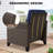8-Piece 7-Person Mix Brown Rattan Wicker Patio Outdoor Spacious Multiple Chairs Conversation Set Sofa Seating Group with Cushion-731093017
