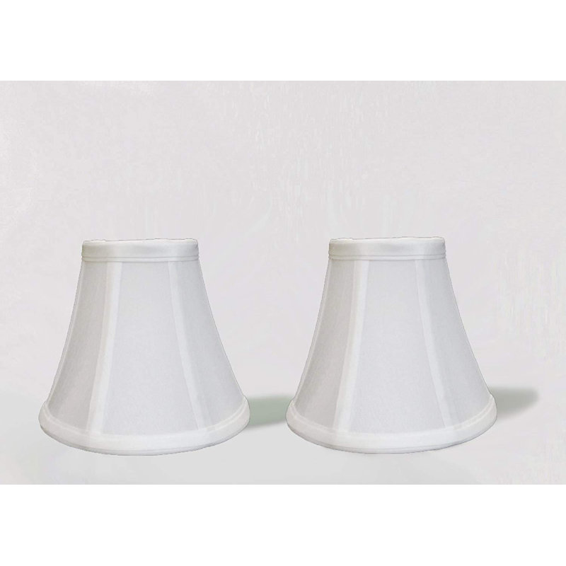 Abat-jour cloche en soie / shantung H 5 po x l 6 po (à pince), Blanc cassé