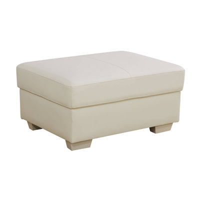 36.3" Genuine Cowhide Leather Ottoman by Latitude Run