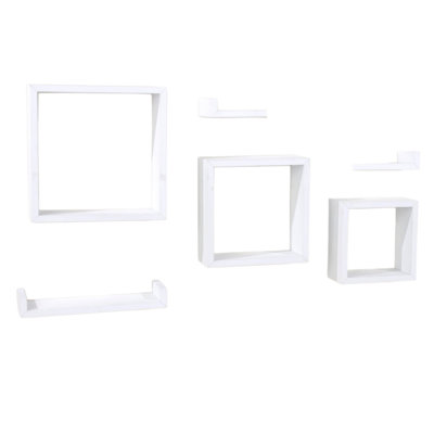 Hudson Shelf Kits, 6 Piece Wall Shelf Pack