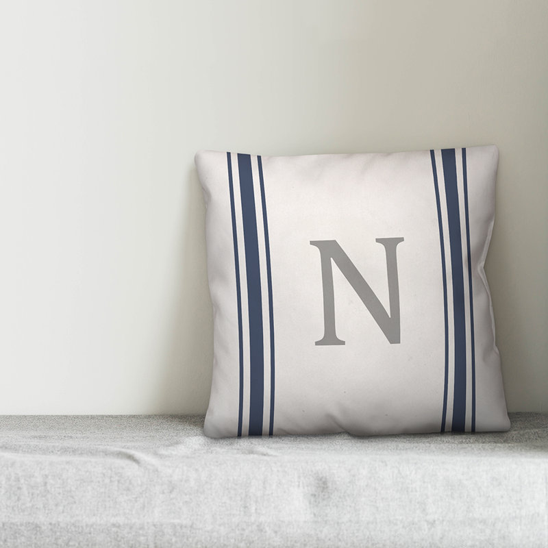 Striped Reversible Throw Pillow, N